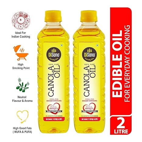 Disano Canola Oil, 1Ltr (Pack of 2)