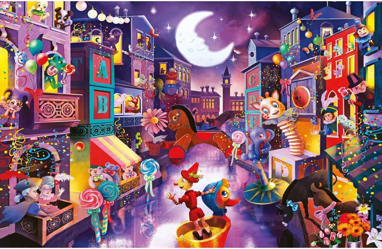 Puppet City Puzzle 1000 Piece Jigsaw Puzzles for Adults Kids Large Puzzle Game Toys Gift