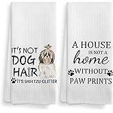 NOQL Shih Tzu Dog Towel, Dog Kitchen Towels, Shih Tzu Dog Kitchen Towels and Dishcloths Set of 2, Shih Tzu Dog Decor, Shih Tzu Gifts for Women, 16×24 Inches