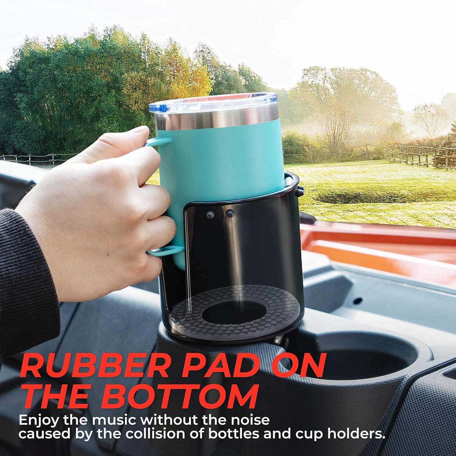 kemimoto Cup Holders for 18-40 OZ Bottles, Large Cup Holder Adapters Fit for Universal Car Cup Holder, Bottle Holders Compatible with UTV, Vehicle, RV, Golf Cart: Automotive