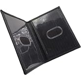 ag wallets 2 ID Leather Bifold License Holder (Black)