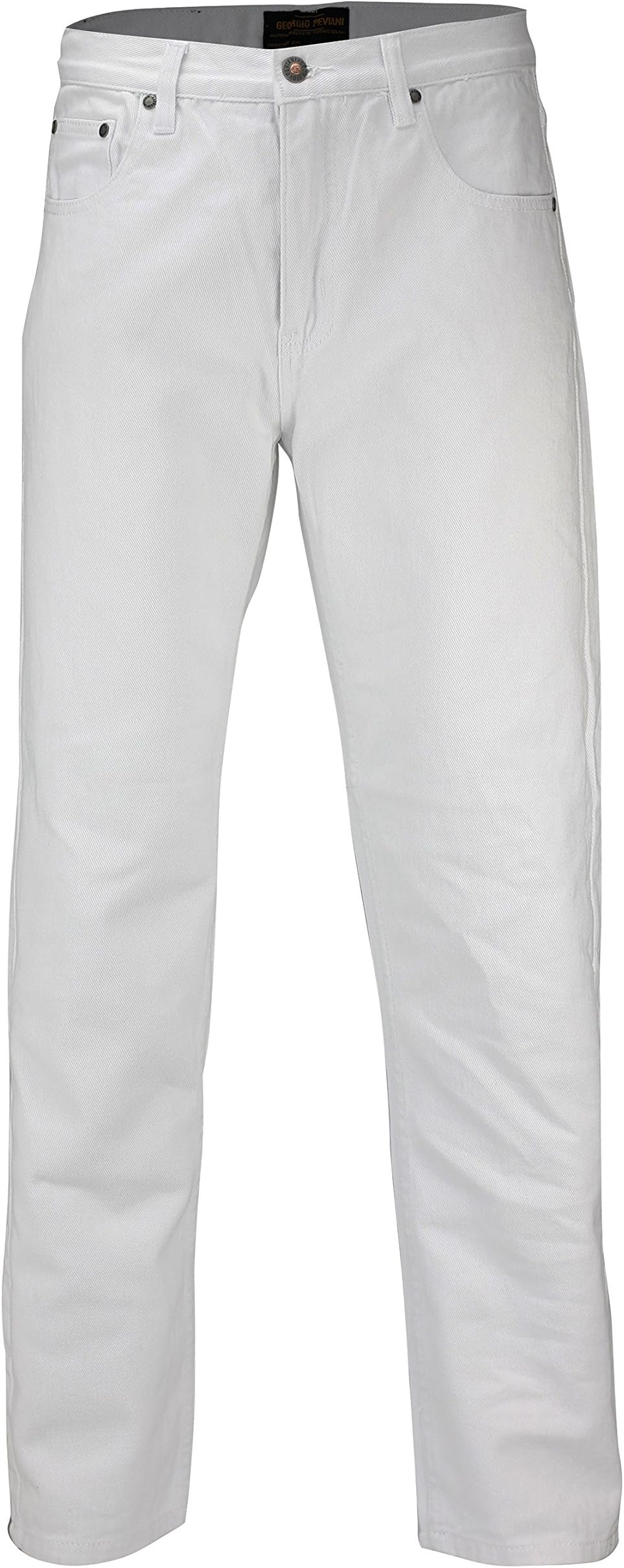 Georgio Peviani Mens Comfort Fit Jeans Classic 5 Pocket Regular Denim Trousers