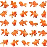 Sumind Artificial Aquarium Fishes Plastic Fish Realistic Artificial Moving Floating Orange Goldfish Fake Fish Ornament Decora