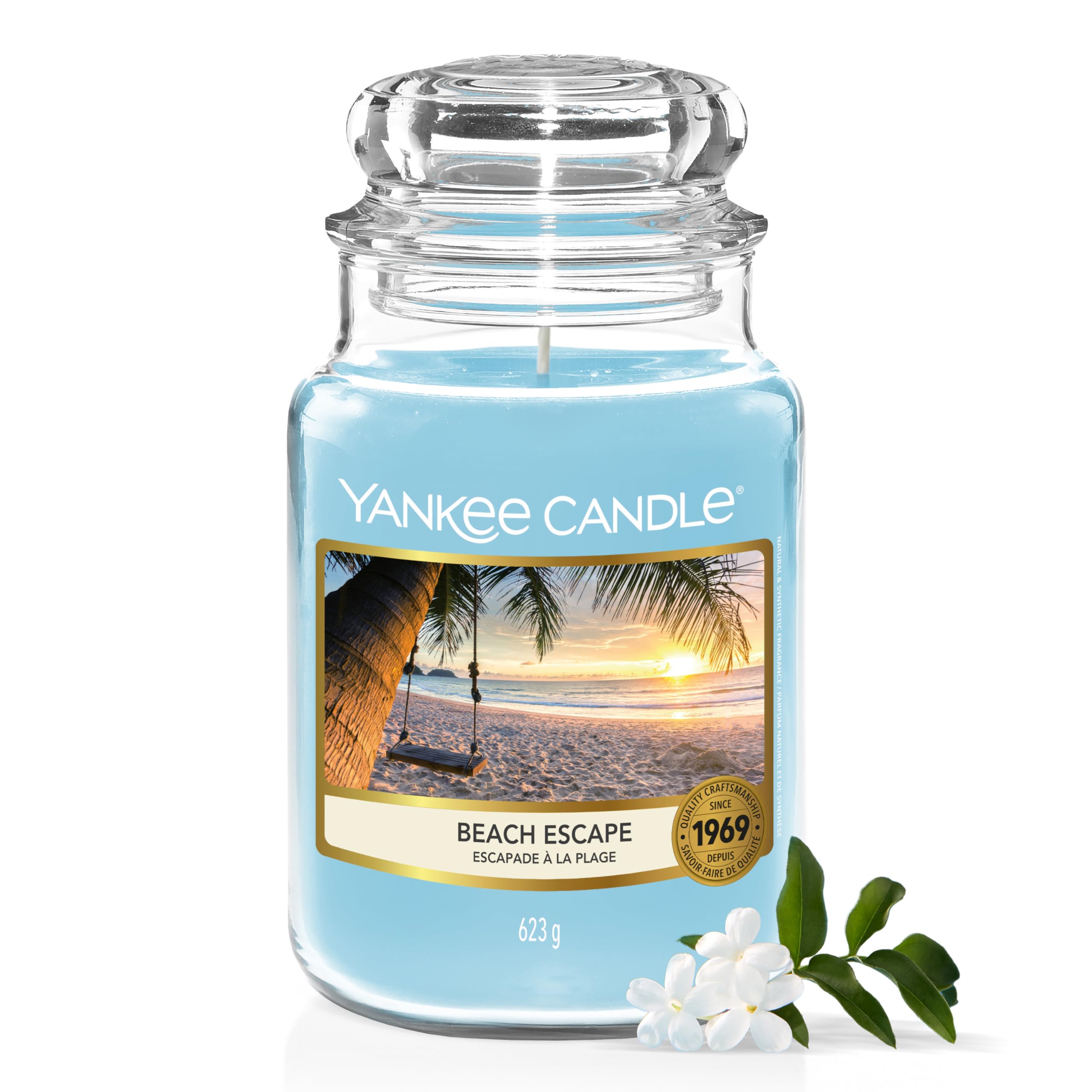 Yankee Candle Scented Candle | Beach Escape Large Jar | Long Burning Candles: up to 150 Hours | Perfect Gifts for Women