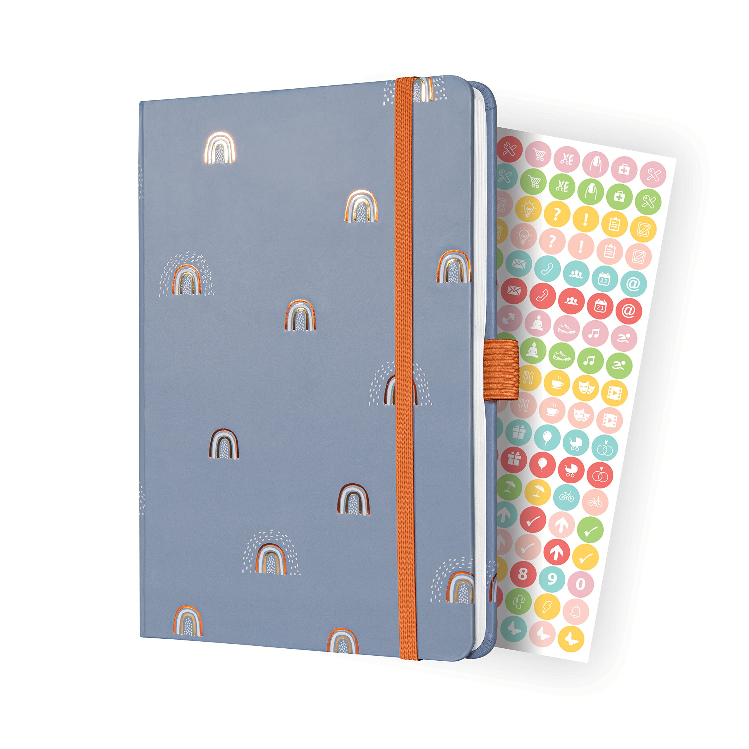 SIGEL J4319 Jolie Weekly planner 2024, Rainbow Grey, 13,5 x 20,3 cm, hardcover, 174 pages, Grey