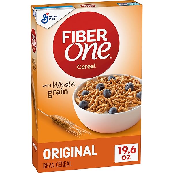 FIBER ONE CEREAL, ORIGINAL BRAN, HIGH FIBER CEREAL MADE WITH WHOLE GRAIN, 19.6 OZ