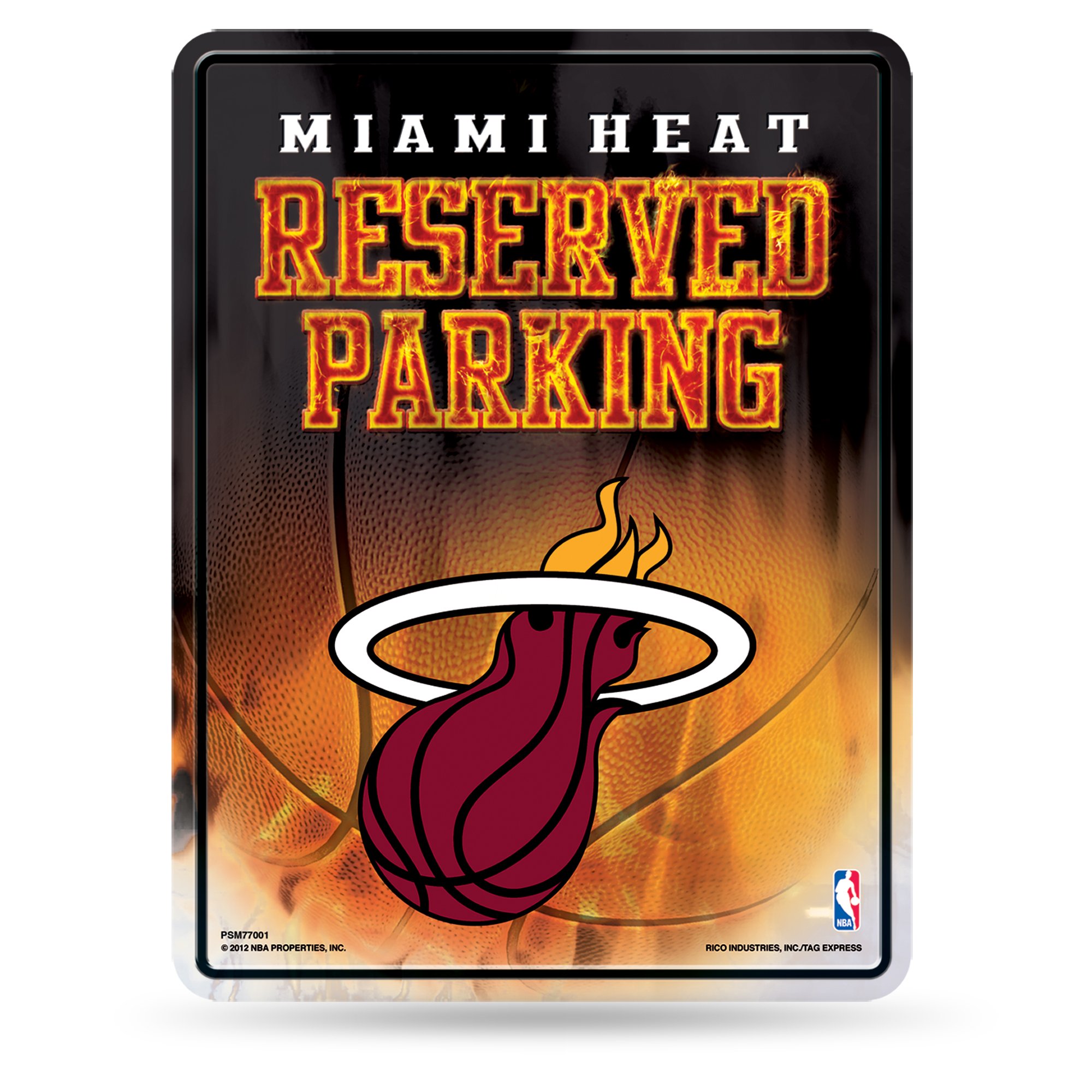 Rico Industries unisex Miami Heat PSM Parking Sign Metal, Primary, 8.5 x 11- US