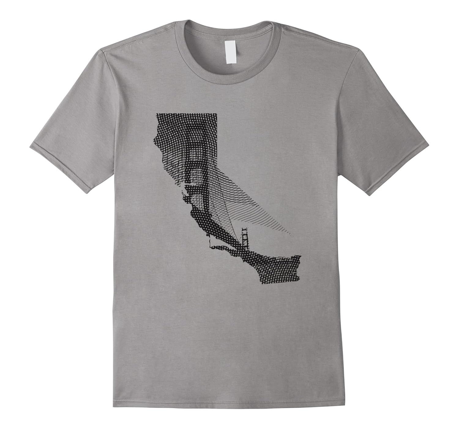 San Francisco T-Shirt, Golden Gate Bridge Engraved, Cali Tee-Rose