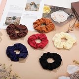Lolalet Cotton Scrunchies Elastic Hair Bands 6 Pack Ponytail Holders Women Girls view 6