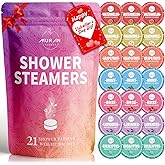 Shower Steamers Aromatherapy 21-Pack Shower Bombs Birthday Day Gifts for Her Him Mom Wife, Eucalyptus Rose Lavender Mint Essential Oil, Bath Bombs Valentines Day Gifts Birthday Gifts for Women,Men