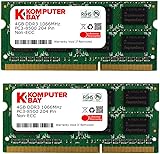 Komputerbay 8GB (2x 4GB) DDR3 SODIMM (204 pin) 1066Mhz PC3 8500 for Apple 8 GB