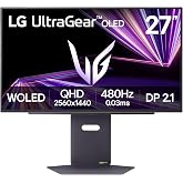 LG 27GX790A-B 27-inch Ultragear OLED Gaming Monitor QHD 1440p 480Hz, 0.03ms, DisplayPort 2.1, True Black 400, NVIDIA G-Sync, 