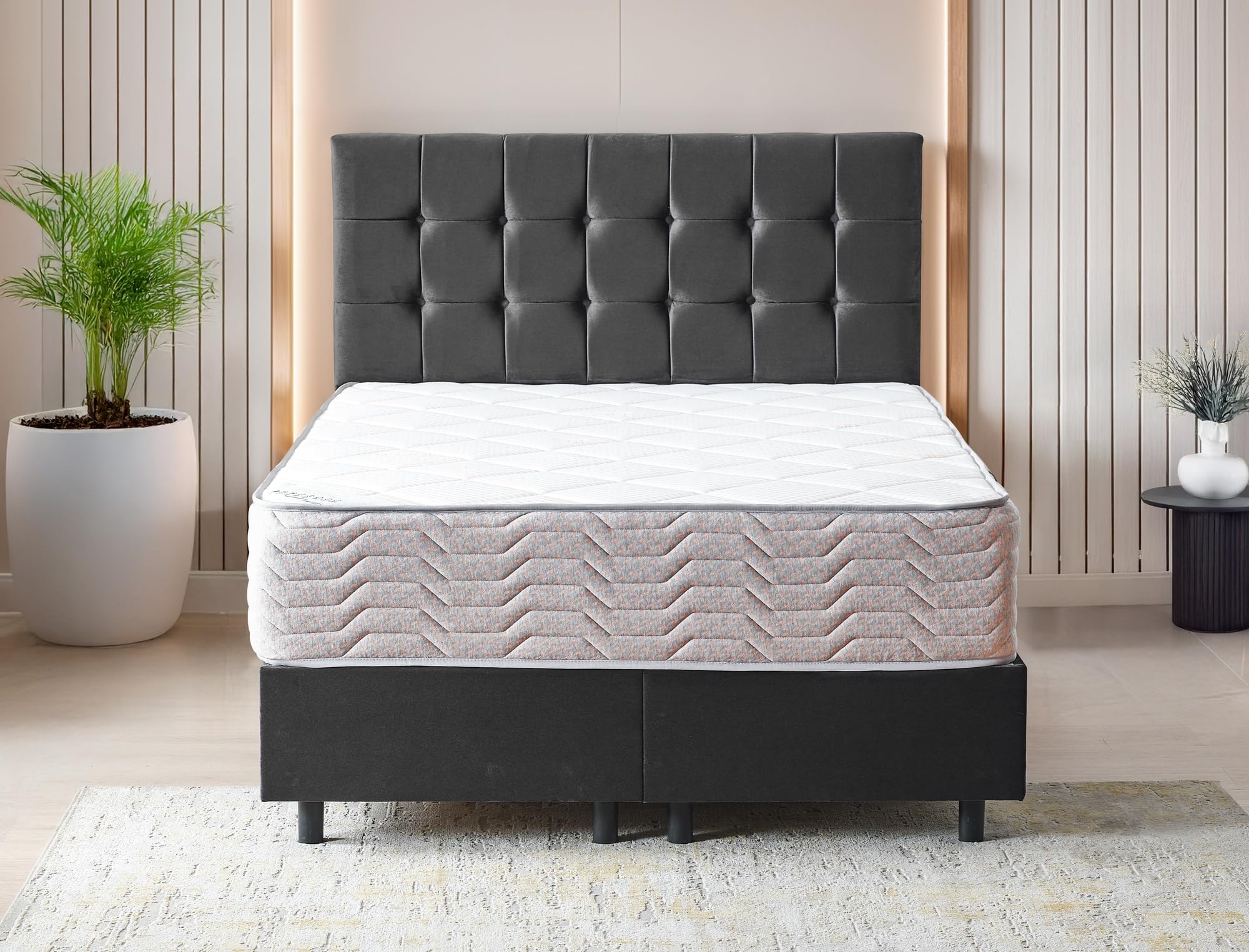 Photo 1 of Ottomanson Full 12” Hybrid Mattress - Rock Salt Infused Quilted Cover - Made in USA - Medium-Firm Support - Individually Pocketed Coils & CertiPUR-US Foam - Fiberglass-Free - Bed in a Box