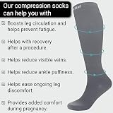 360 Relief 1 Pair Compression Socks 15-20 mmHg Grey S/M Travel Flight view 6