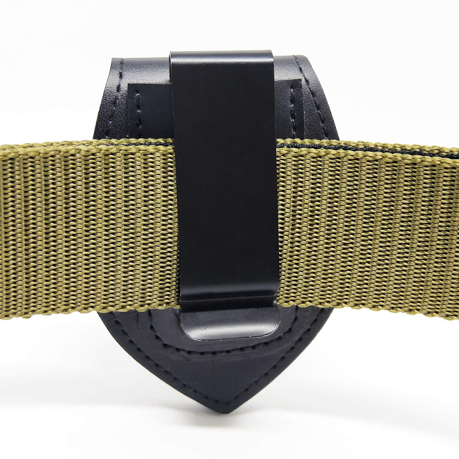 Jolitac Leather Badge Shield Holder Heavy Duty Steel Belt Clip