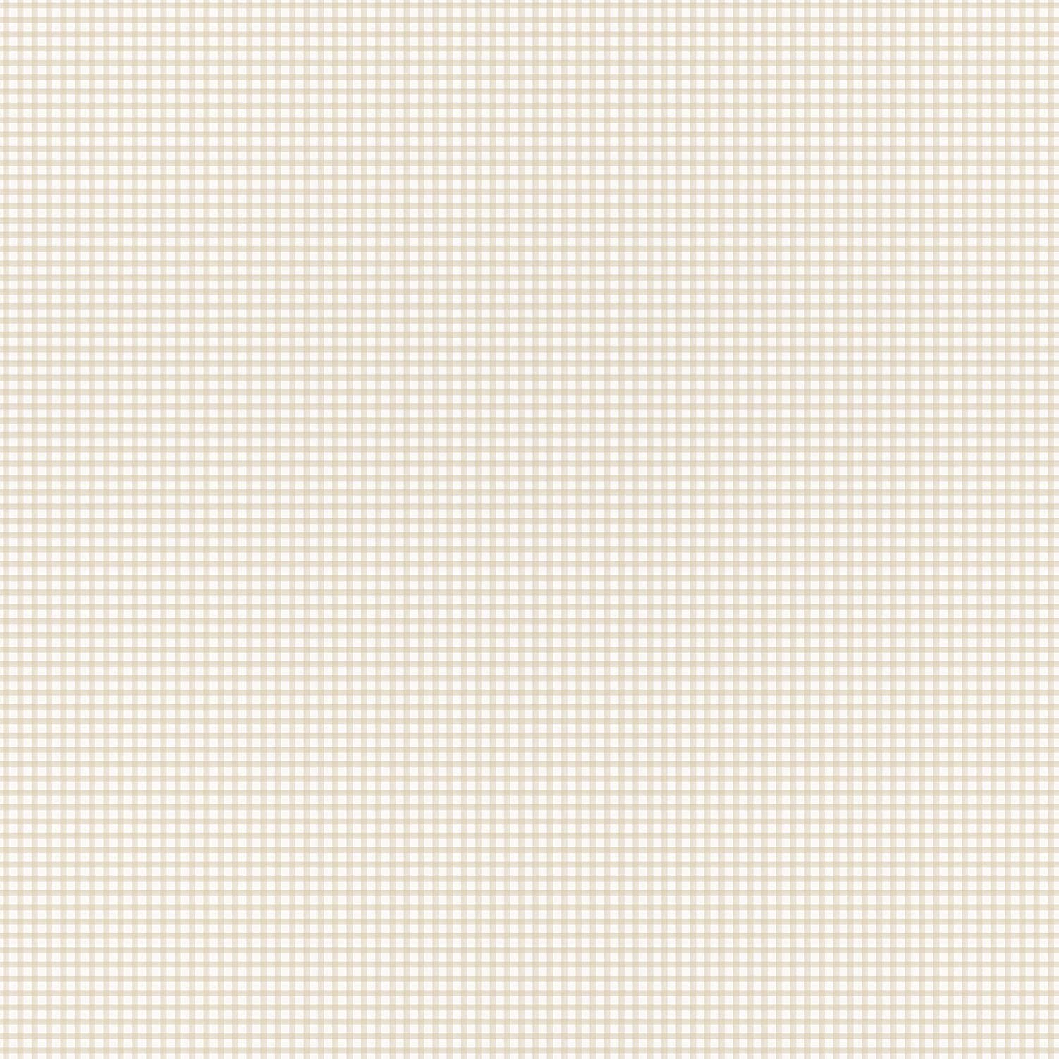 Galerie G67873 Miniatures 2 Mini Gingham Design Wallpaper, Light Beige/White, 10m x 53cm