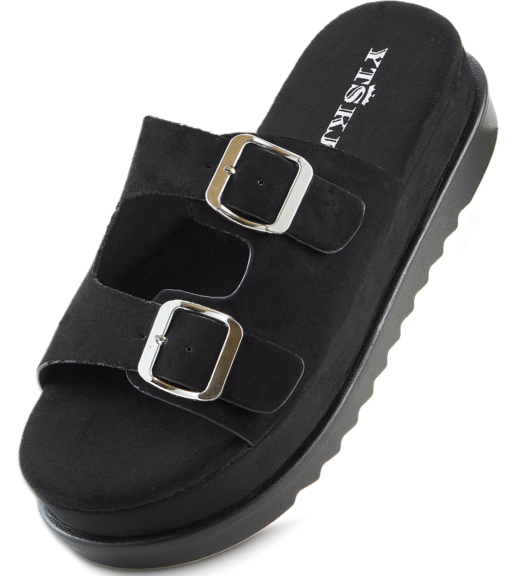 YTSKJ Platform Sandals Women Footwear Open Toe Slide Leather Beach Summer Wedges with Non-Slip Lightweight Wedge Sandals for Women