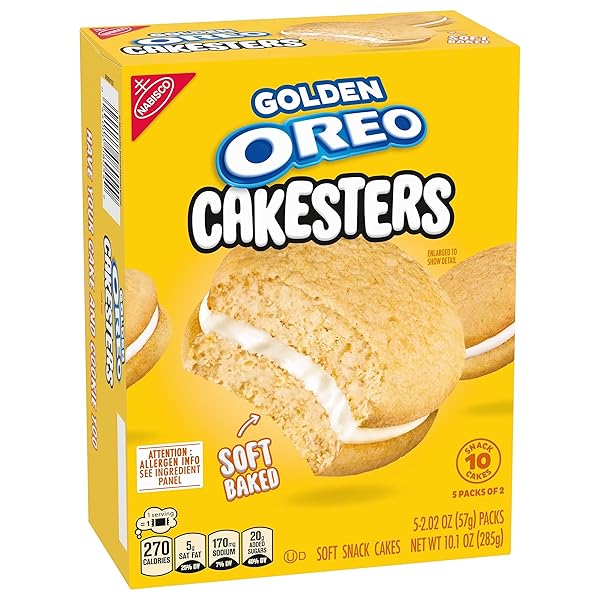 OREO GOLDEN CAKESTERS SOFT SNACK CAKES, 5-2.02 OZ SNACK PACKS