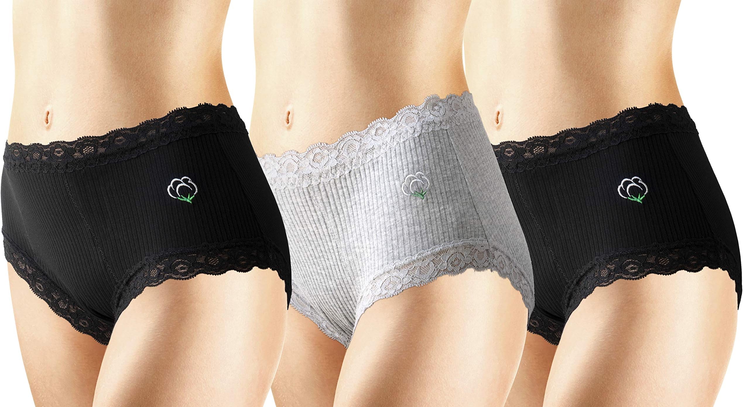 NEW 3 PACK COTTON BRIEF Menstrual Period Panties, Light Incontinence Panties, absorbent Panties