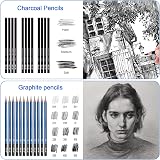 H & B 75Pcs Drawing Set with Watercolor, Metallic Pencils & Sketchbook view 4