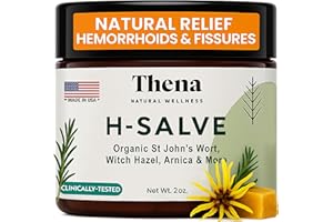 THENA NATURAL WELLNESS Intense Hemorrhoid Treatment 100% Natural Hemorrhoid Cream & Fissure Ointment Control Organic Lavender Arnica Witch Hazel Fast Healing Maximum Strength, Best with Thena Sitz Bath Soak for Women Men