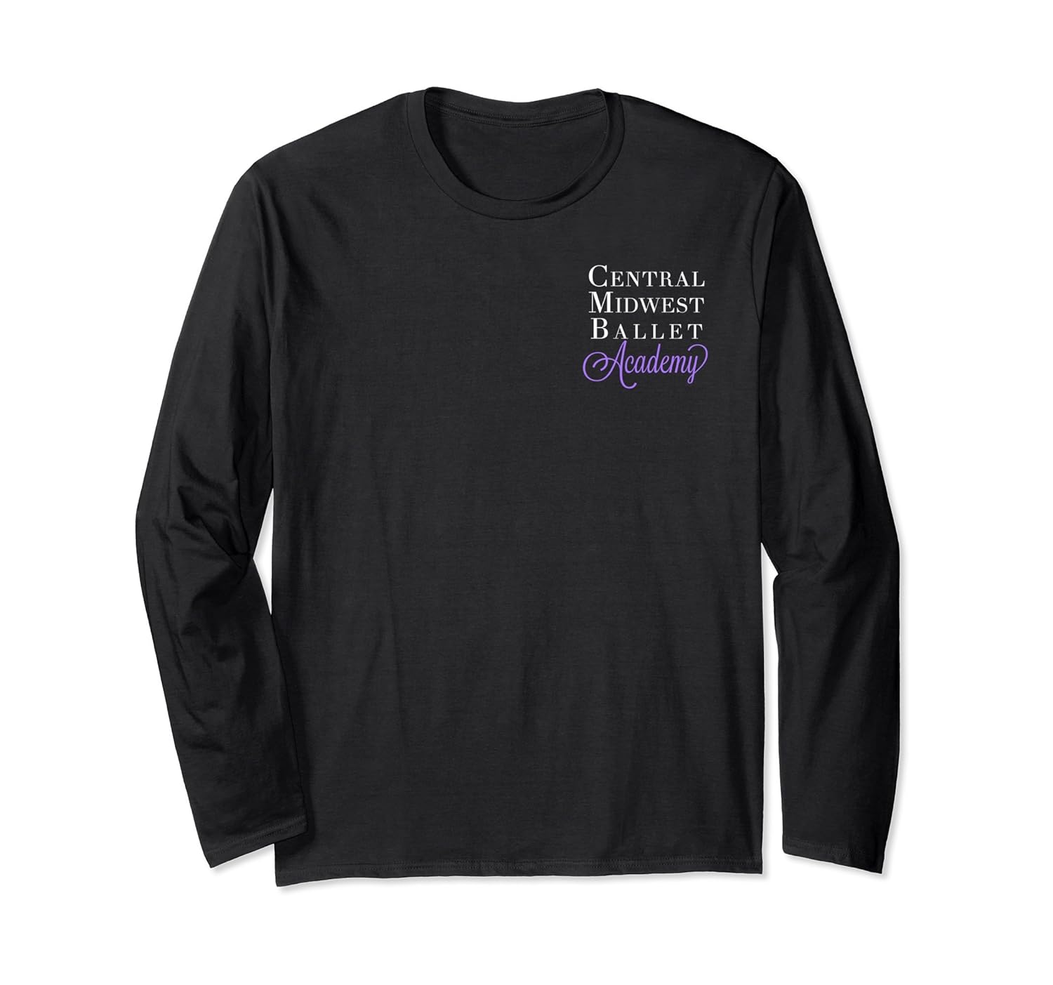 Central Midwest Ballet Academy CMBA Logo Long Sleeve T-shirt-anz