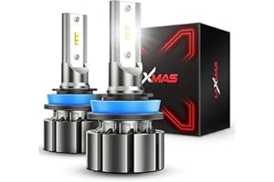 Laxmas H11/H8/H9 Bulbs, Super Bright, Long Lifespan H16 Lights, Plug and Play - Pack of 2