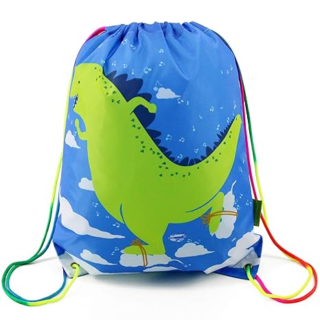 dinosaur drawstring backpack