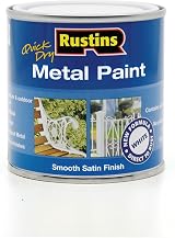 Rustins MPWH250 250ml Quick Dry Metal Paint White Satin Finish