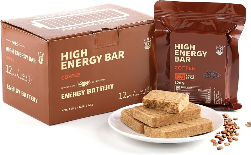 BDH Emergency Food Ration Bars Coffee Flavor 12 Pack 6696 Kcal 20 Year