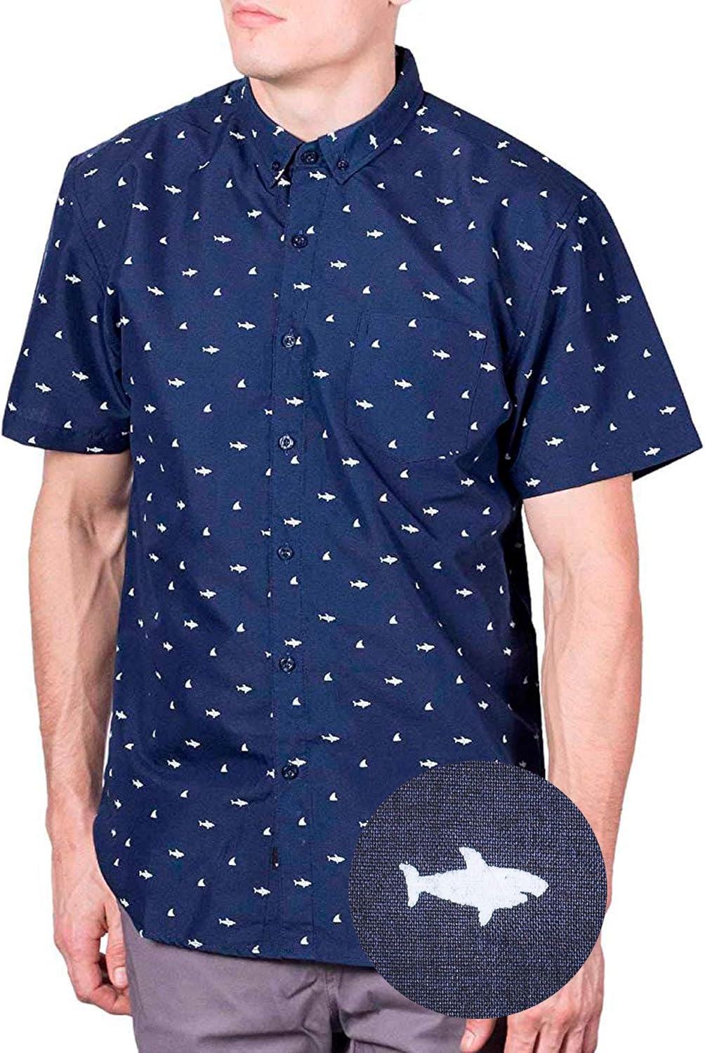 Visive Mens Short Sleeve Button Down Printed Shirts - Over 45 Novelty Prints Sizes S - 4XL at  Men’s Clothing store