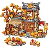 MEIEST Autumn House Building Blocks Set,Chinese Style Particle Construction Building Bricks Toy,Harvest Season Home Decoratio