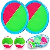 Ayeboovi Toss and Catch Ball Game Outdoor Beach Pool Kids Toys Outside Lawn Yard Games for 3 4 5 6 7 8 9 10 11 12 Year Old Girls Boys Toys Birthday Gift Easter Basket Stuffers (2 Paddles 2 Balls)