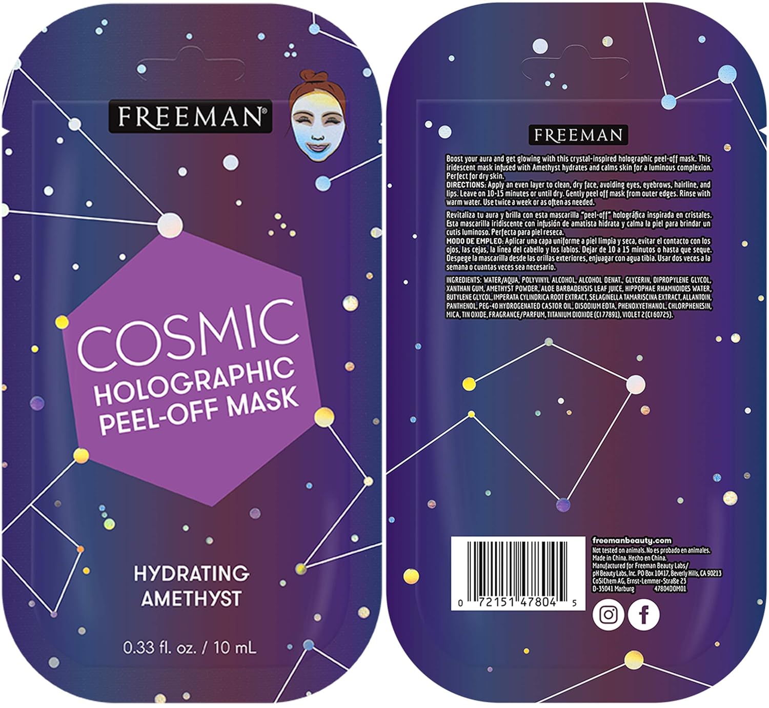 Freeman Beauty Face Masks Skincare Collection - 17 Piece Variety Pack - Peel-Off, Clay, Gel and Sheet Mask, Silicone Brushes, and Peel Pad : Beauty