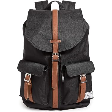 Amazon.com | Herschel Dawson Backpack, Black/Tan Synthetic Leather, Classic 20.5L