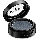 Jolie Cosmetics Powder Pressed Metallic Eyeshadows - Cruelty Free, Vegan, Single Pan Eyeshadow 1.48g Smokey Eyes (Bluestone)