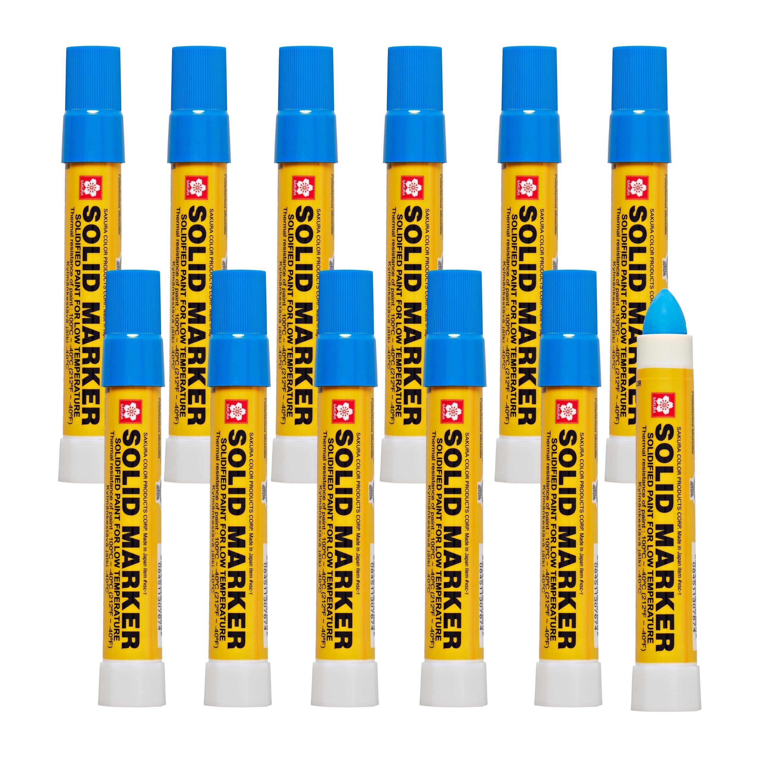 Photo 1 of Sakura Solid Paint Markers with Twist Up Tip - Low Temperature Permanent Marker Pens - Window, Wood, & Glass Marker - Blue Paint - 1 Pack