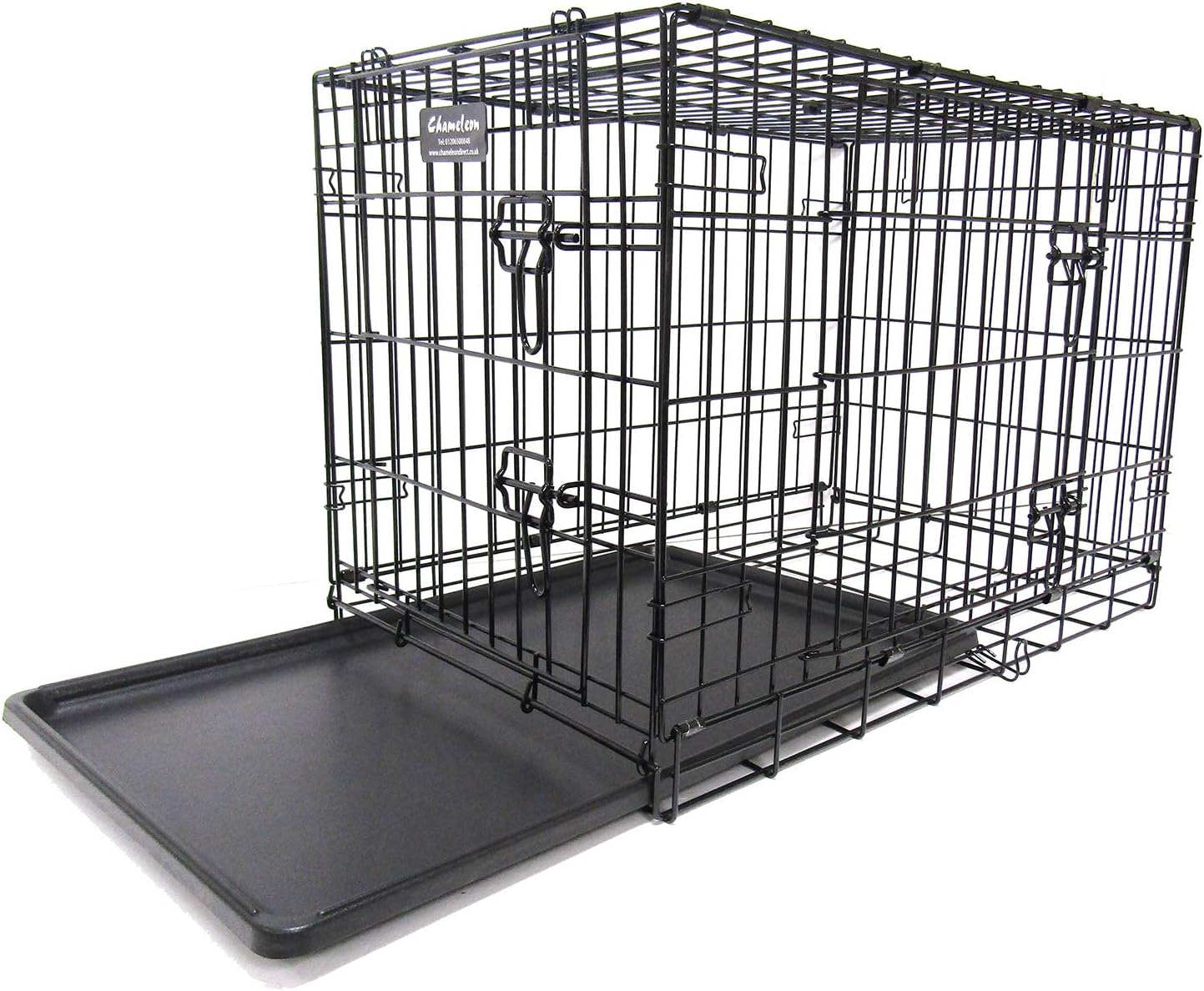 42 Pet Transport Cage for Dog & Cat in Car with Metal Two Door Crate