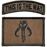 The Way Mandalorian Mythosaur Morale Patch 2PC Bundle Set - Hook Fastener Backing B305