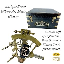 Brass Ship History Sextant Handmade Gift for