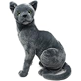 TigerHart Rae The Russian Blue Cat - 12 Inch Grey Stuffed Animal Plush Gray Cat