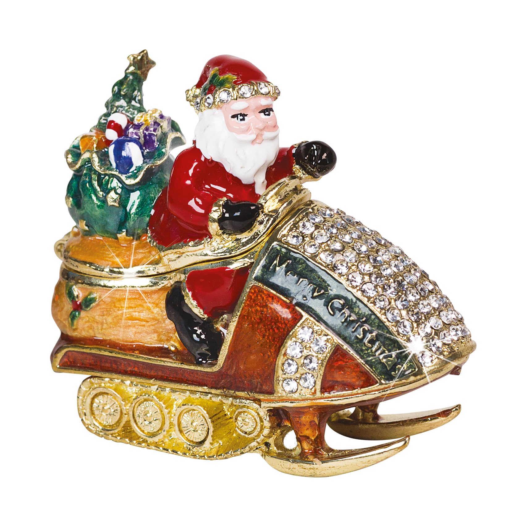 Craycombe Trinkets 6073 Santa on Snowmobile Trinket Box