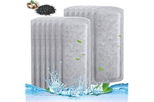 BLBAISH 6/12 Pack Fish Tank Filter Cartridges for Marina Slim Filters S10/S15/S20 - Quadruple Filtration - Replacement Filter