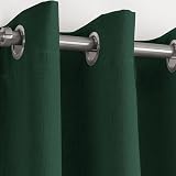 Enhanced Living Vogue Green 46x72 Eyelet Thermal Noise Reducing Curtains view 2