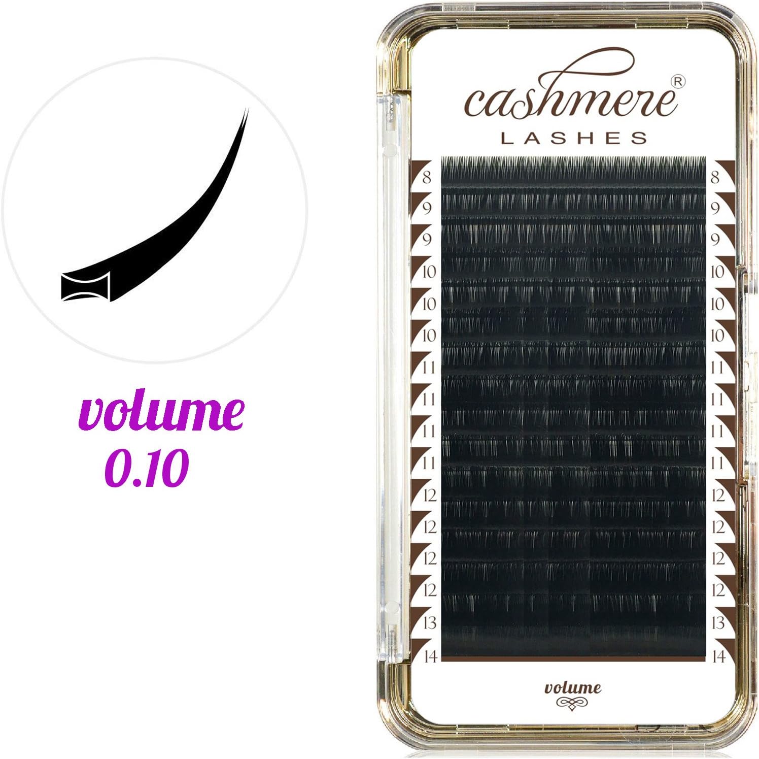 CASHMERE LASHES® 0.10 Lightest Volume Lashes Individual Eyelash Extensions Mix (C 8mm)