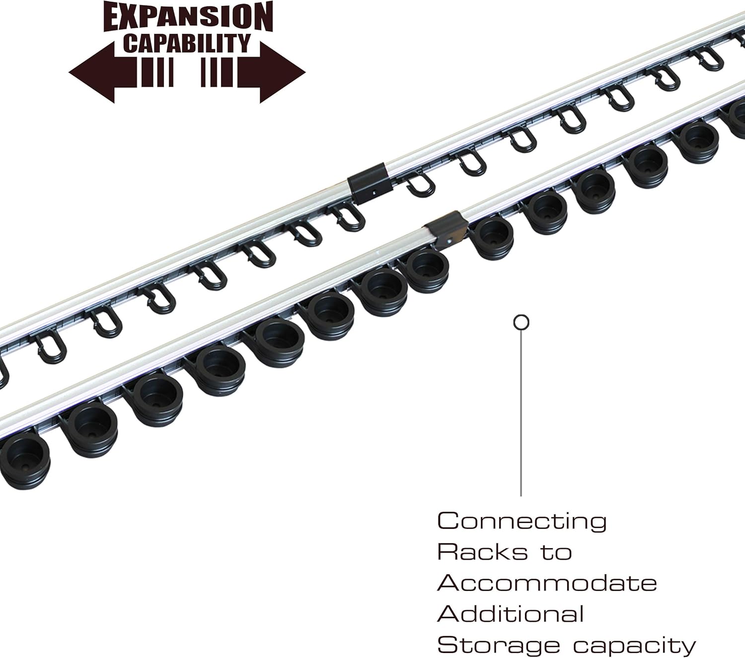 Rush Creek Creations 3-in-1 Aluminum 10 Fishing Rod Storage Wall/Ceiling Rack: Sports & Outdoors