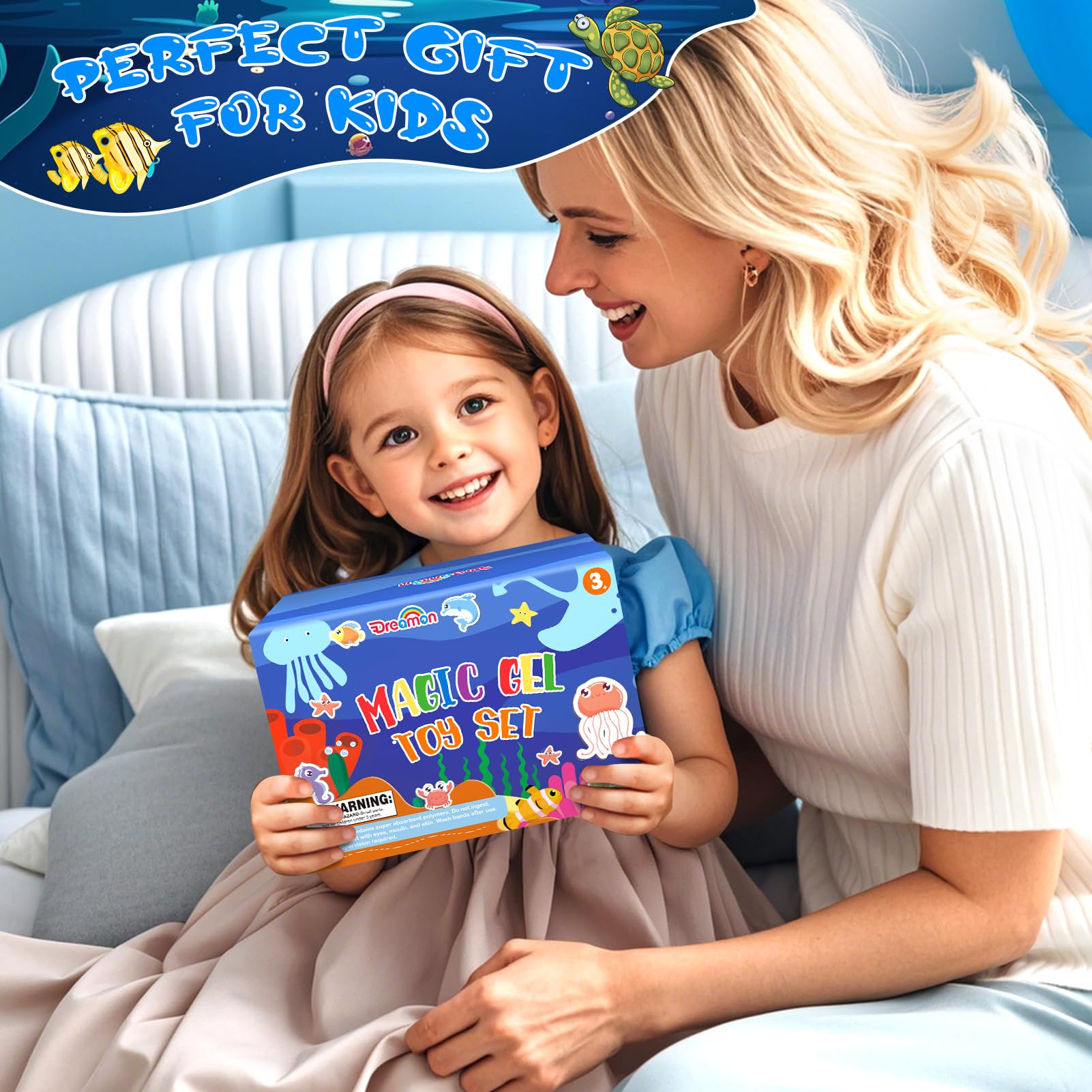 Dreamon Magic Water Gel Toy Kit, DIY 3D Magisches Wassergel-Spielzeug, Aqua Gelz Set mit 22 Farben & 16 Formen, Kreatives Spielzeug Geschenk für Kinder ab 3+, Jungen und Mädchen 6