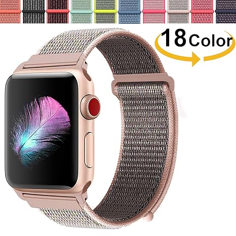 Chok Idea Strap Compatible with Apple Watch Armband 40mm 38mm,Nylon Sport Loop Ersatzband Replacement for Apple Watch iWatch 