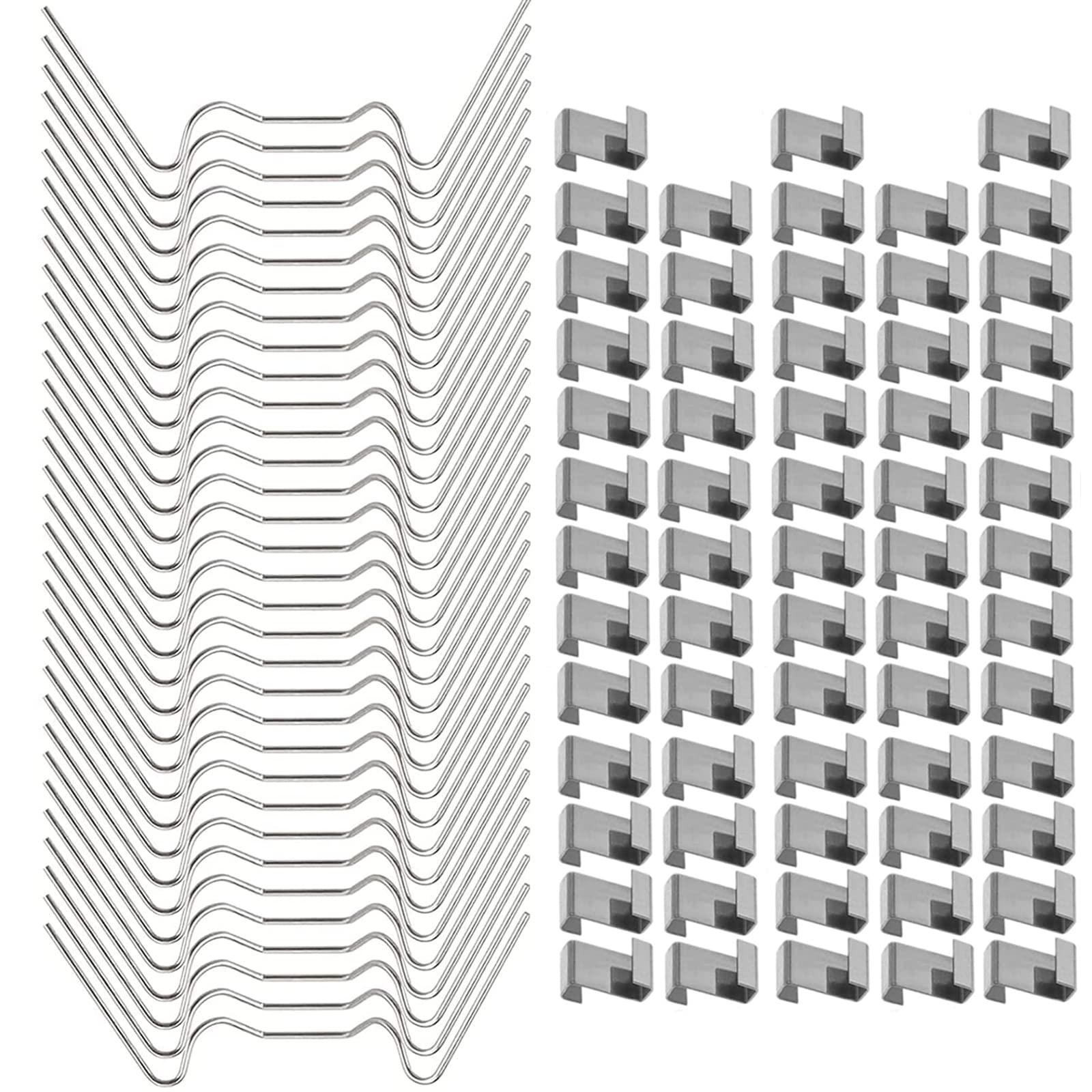 150Pcs Greenhouse Glass Clips Spring,Greenhouse Glazing Clips for Glass,Halls GreenhouseGlass Pane Fixing Clips Window Clips - 75 W Clips and 75 Z Clips for GreenhouseGlass Replacement Accessories
