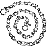 US Stainless Stainless Steel 316 Anchor Chain 1/4" or 6mm by 10' Long Shackles